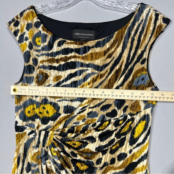 Connected Apparel Women’s Animal Print Dress Size 10 - Picture 7 of 7